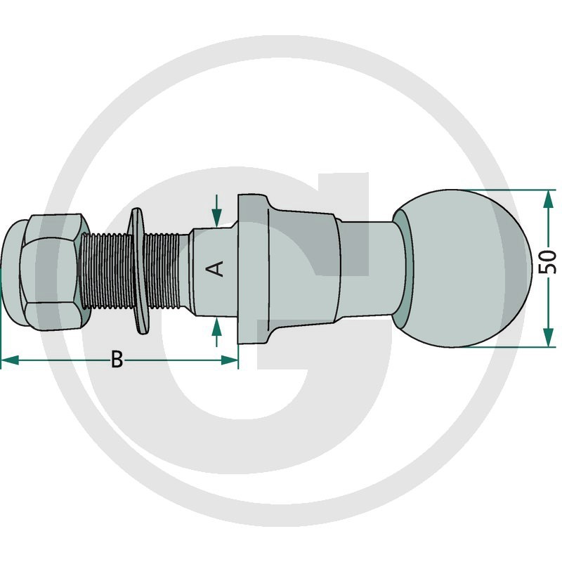 20013160 BOLT CU CAP SFERIC SI FILET